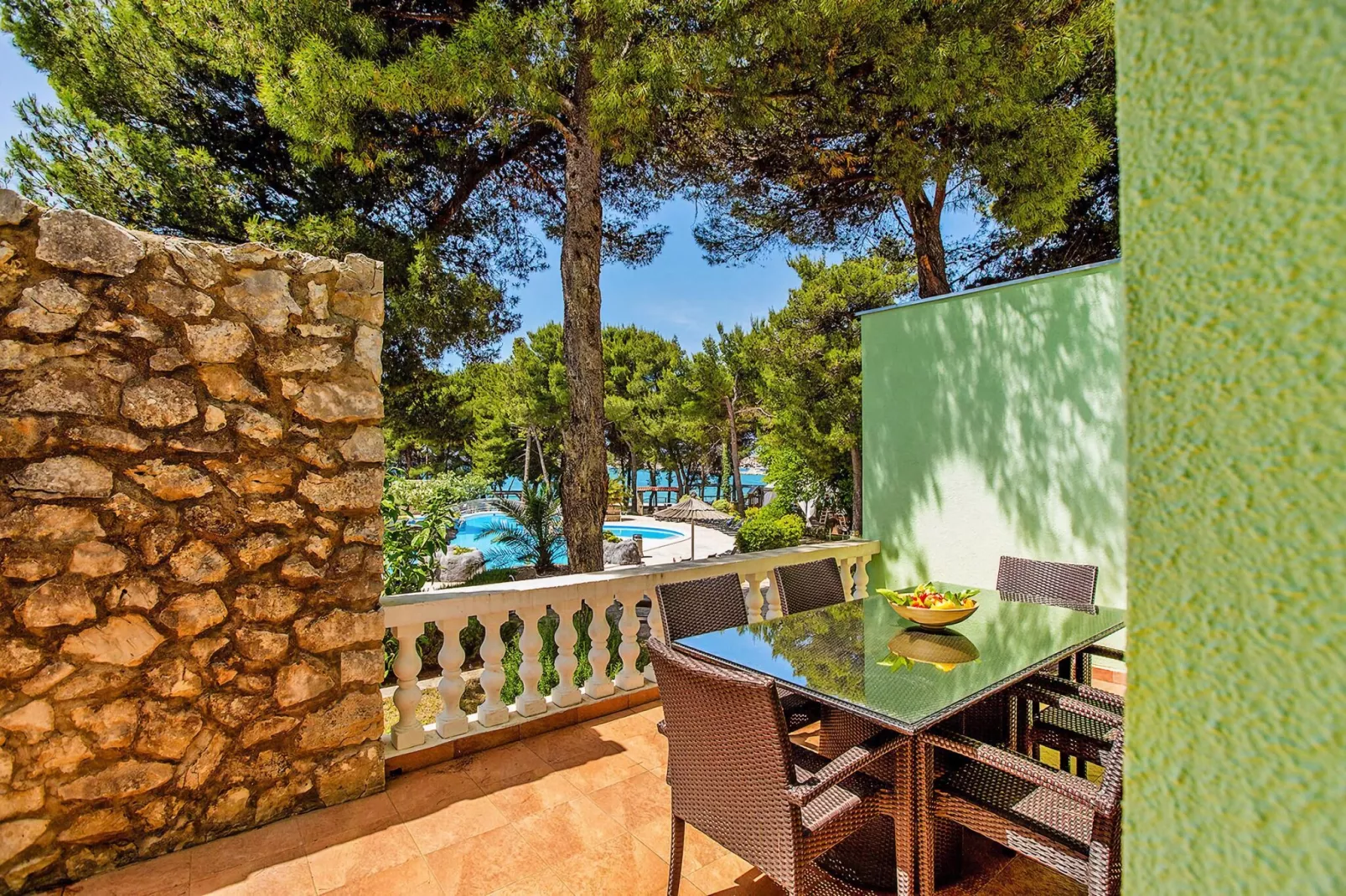 Matilde Beach Resort Vodice - Superior Apt A 4plus2 Park View ca 72 qm für 4 Pers-Terrasbalkon