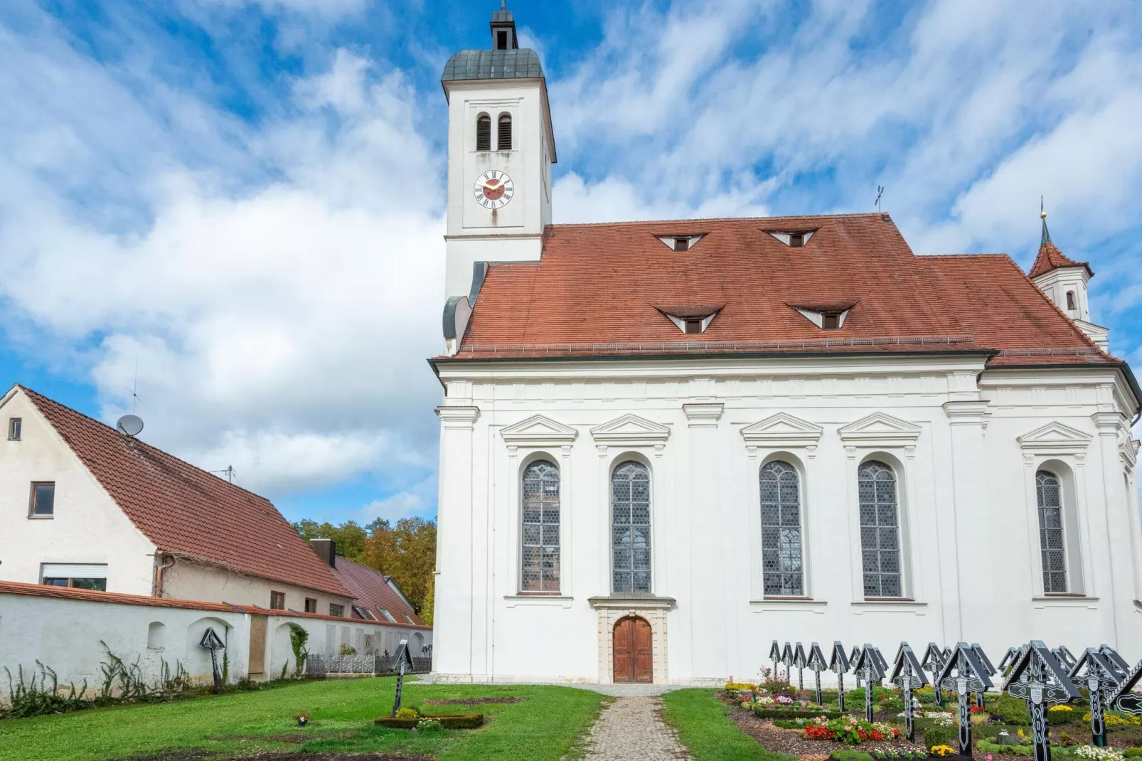 Ferienwohnung Haunsheim - rechts & links-Gebieden zomer 1km