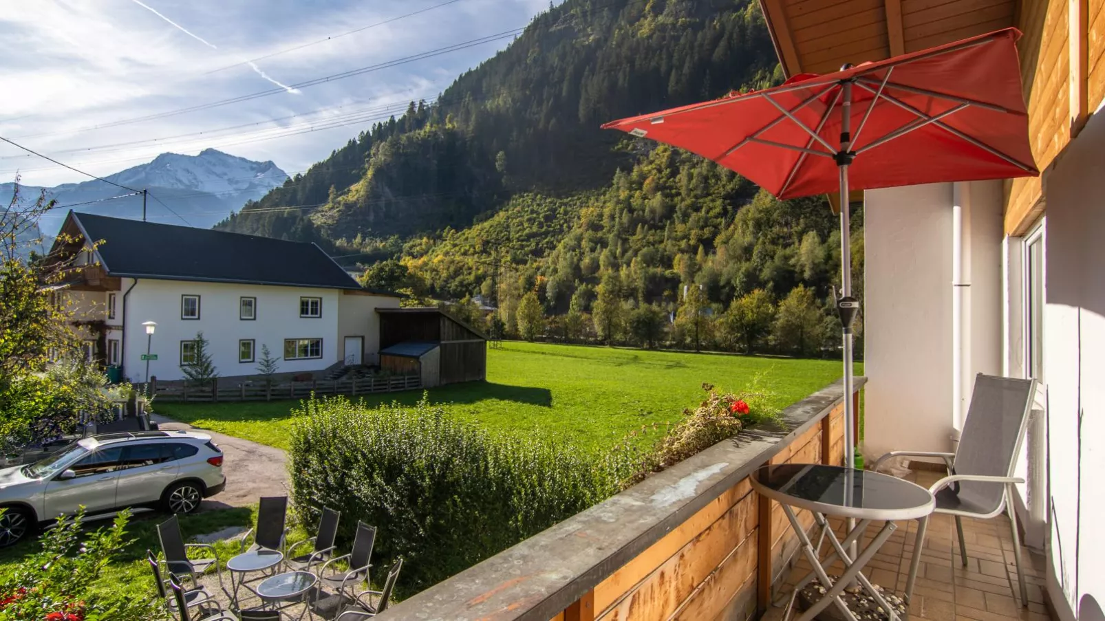 Regenbogenhaus-Terrasbalkon