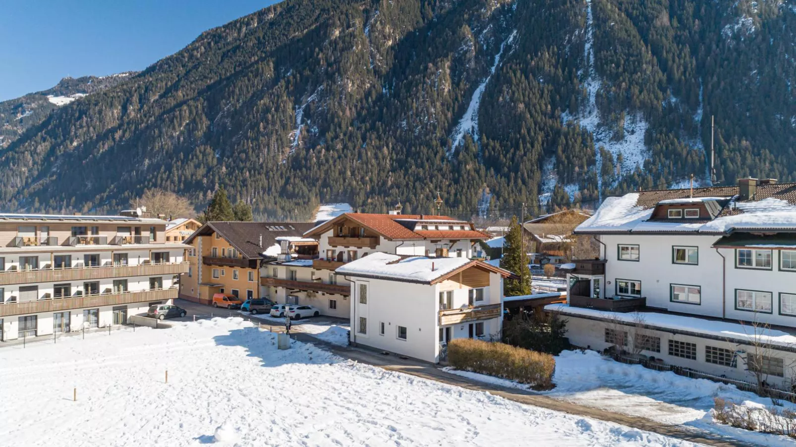 Regenbogenhaus-Exterieur winter