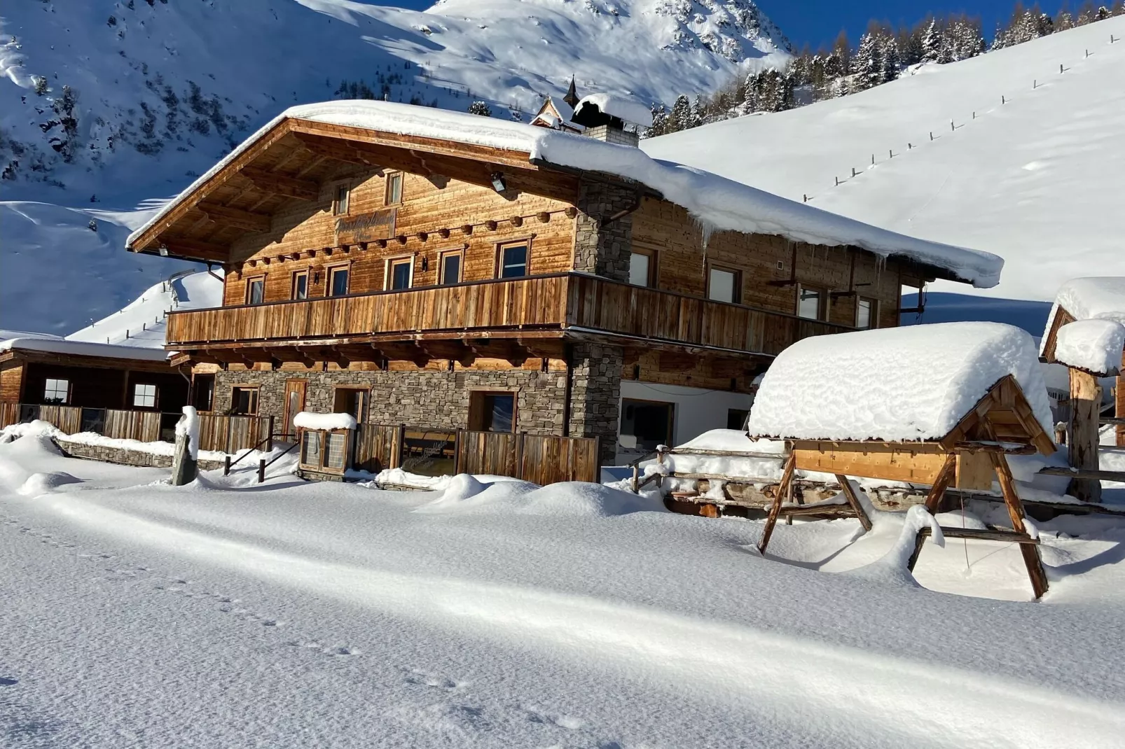 Appartement op de Hirschbichlalm op een prachtige locatie-Exterieur winter