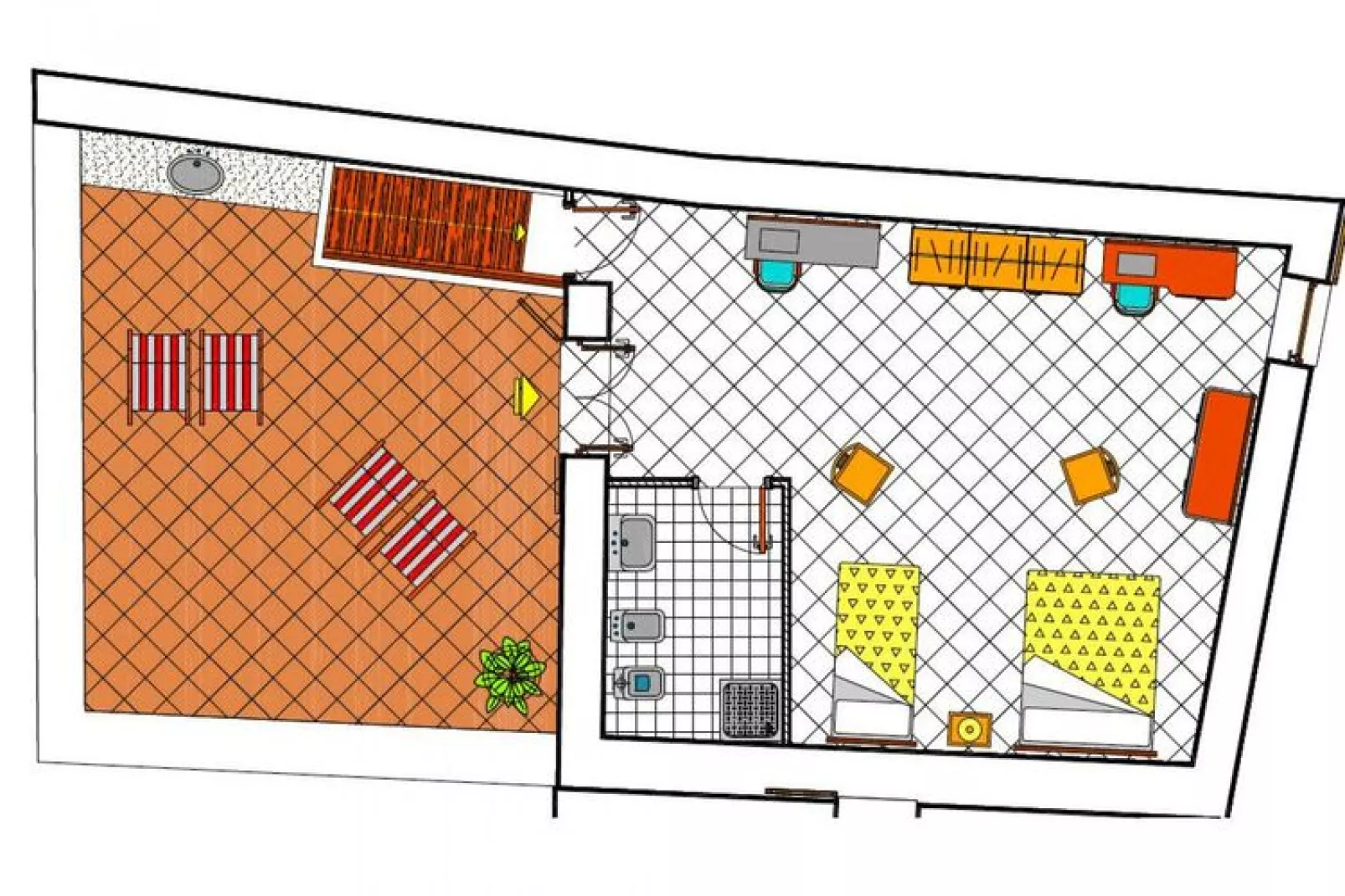 Apartments, Lipari-Bagnamare - Lipari-Plattegrond