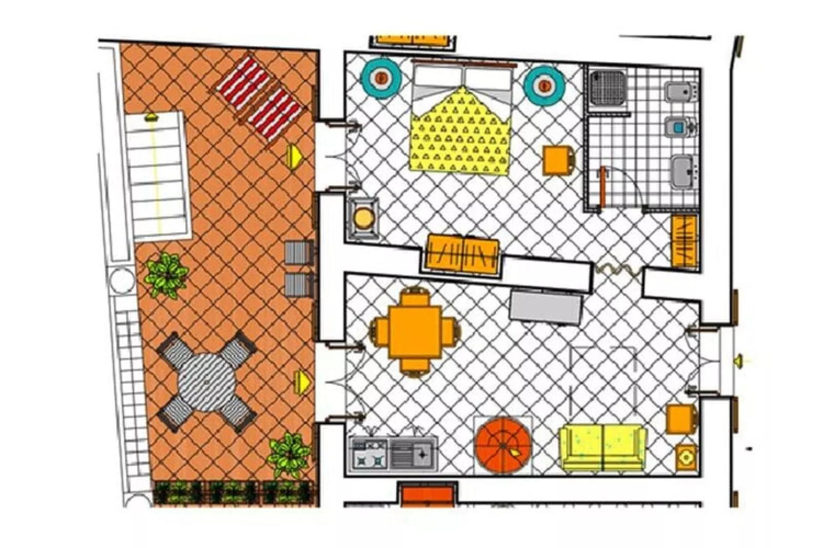 Apartments, Lipari-Bagnamare - Panarea-Plattegrond