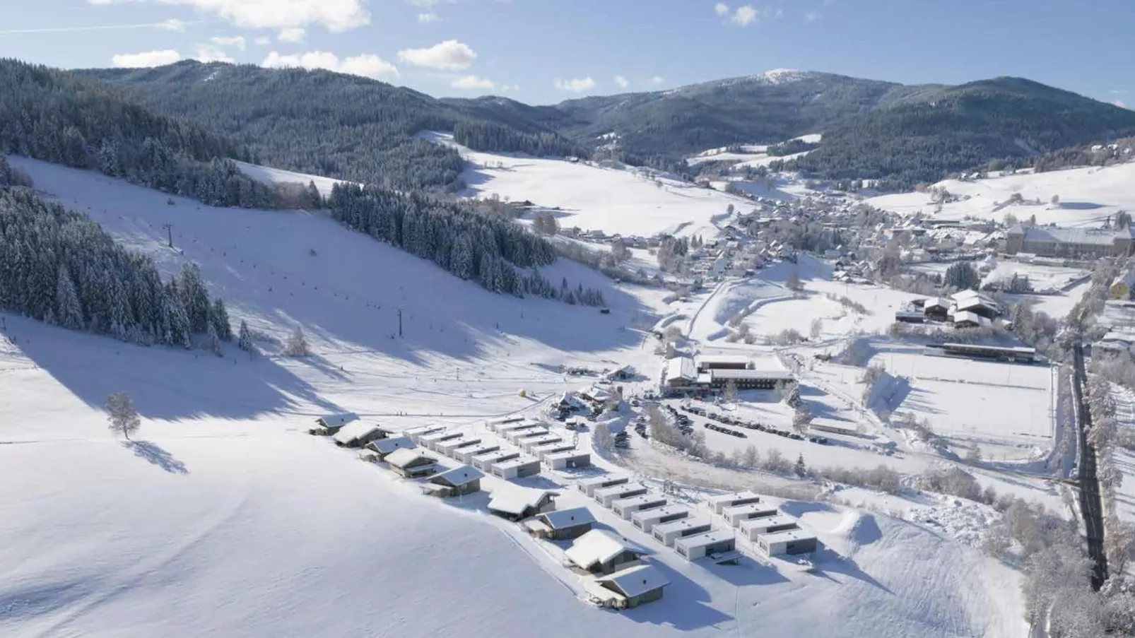 Chalet Kolibri-Gebied winter 1km