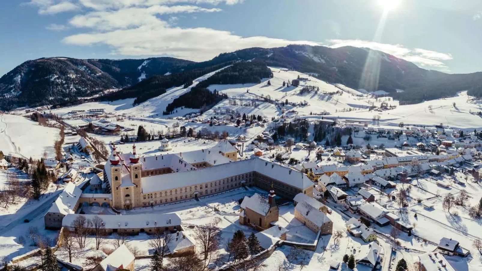 Chalet Kolibri-Gebied winter 1km