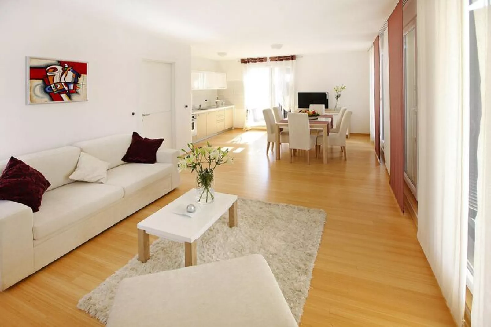 Apartments Sunnyside Petrcane - Typ E ca 70 qm für 5 Pers-Woonkamer
