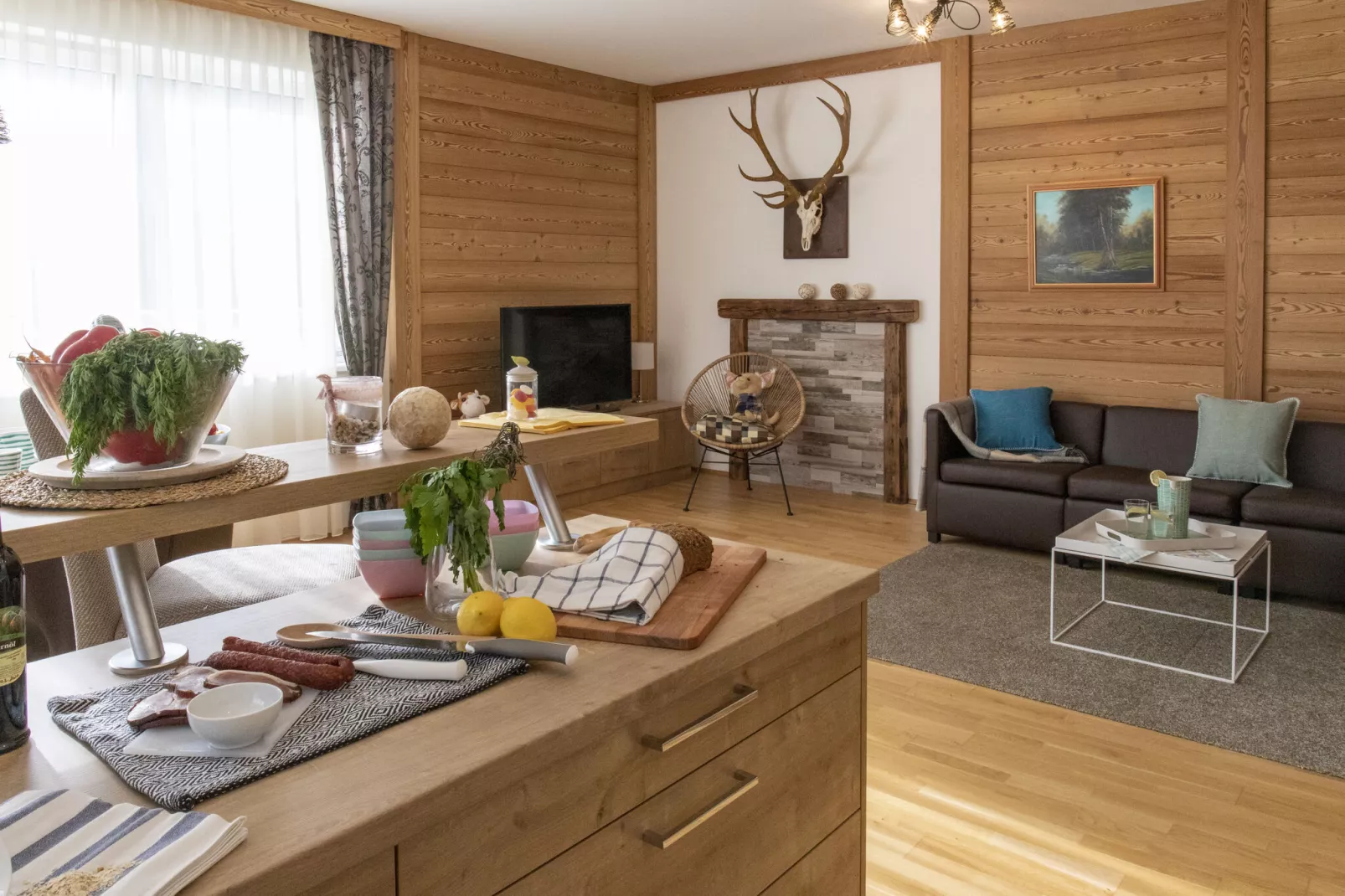 Naturpark Chalets 11-Woonkamer