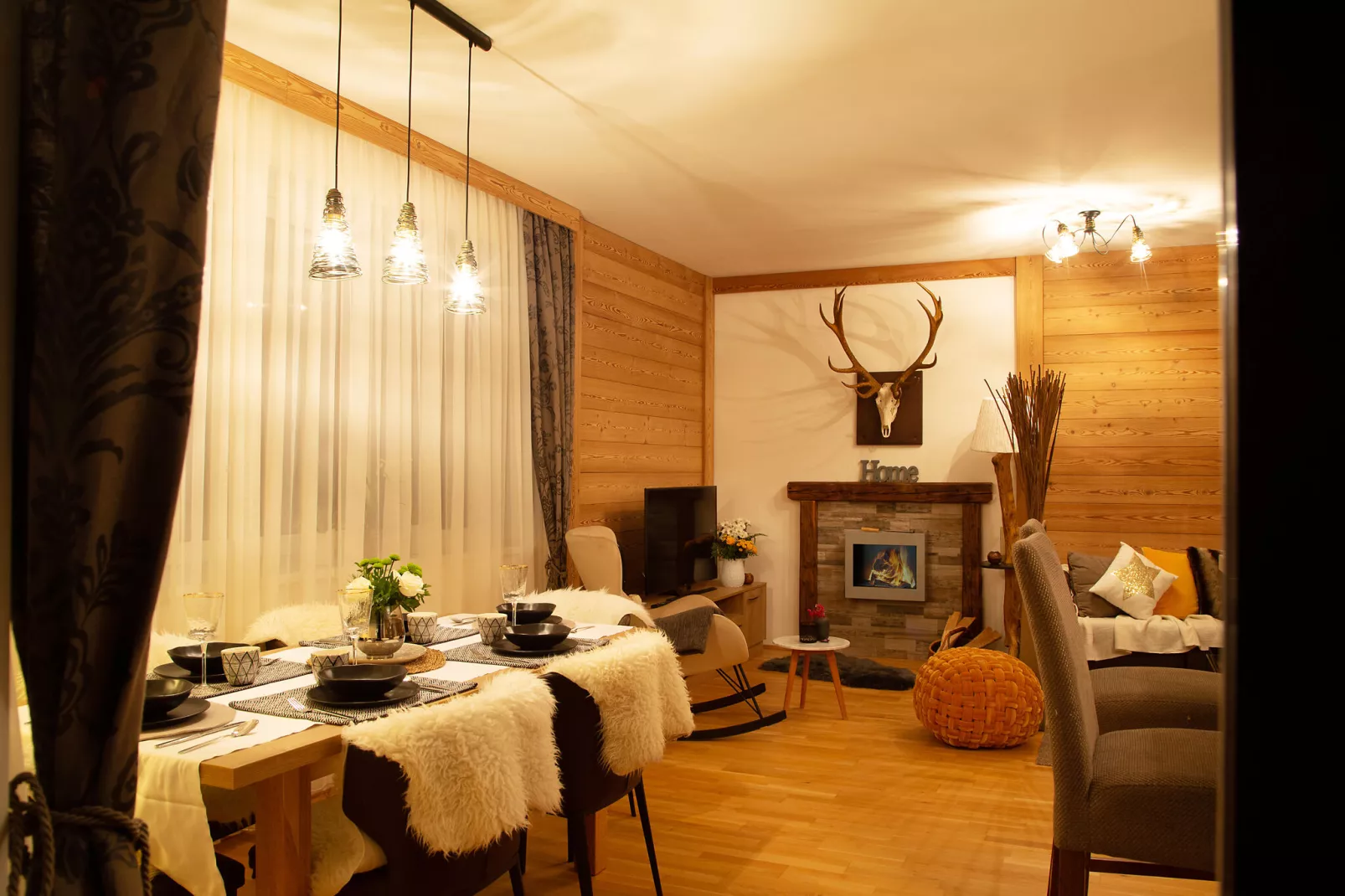 Naturpark Chalets 11-Woonkamer