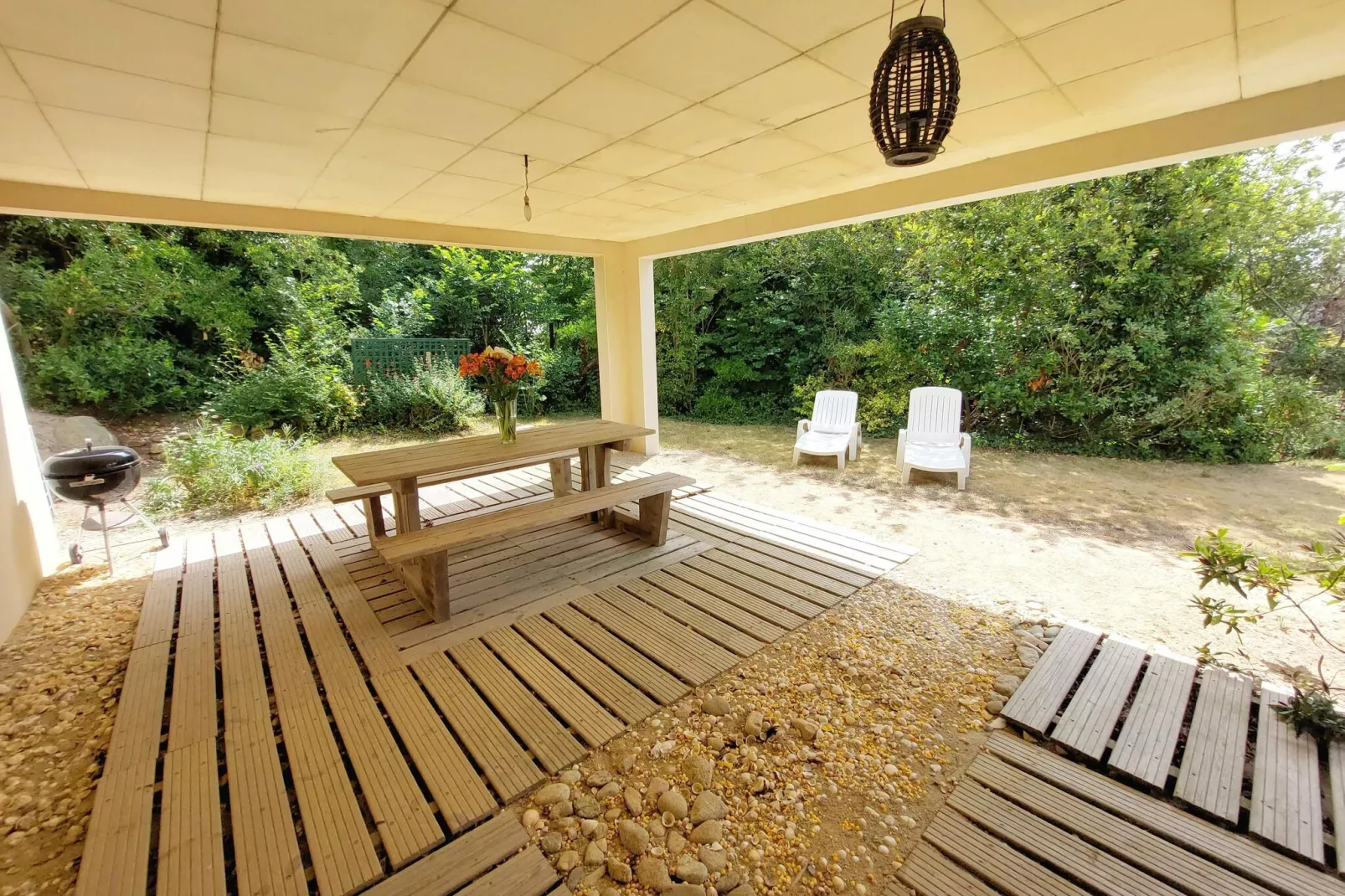 Panorama Meerblick Ferienhaus mit Dachterrasse Guissény-Terrasbalkon