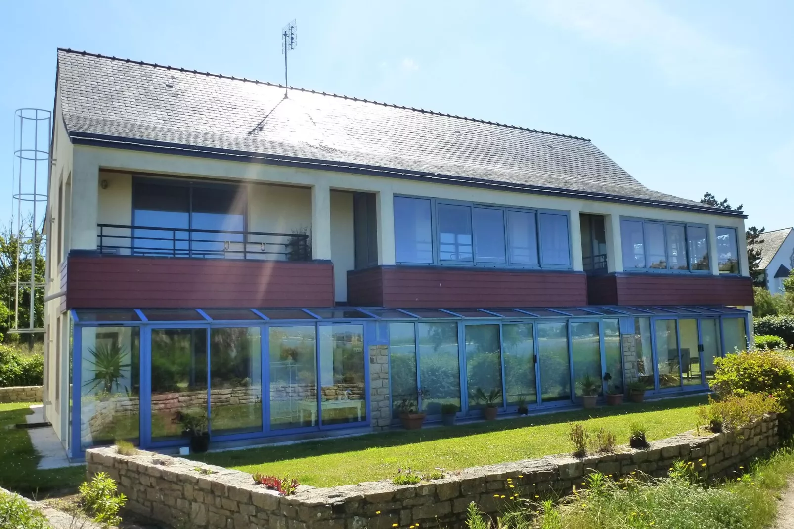 180° Panorama Meerblick Ferienwohnung Roscoff-Buitenkant zomer