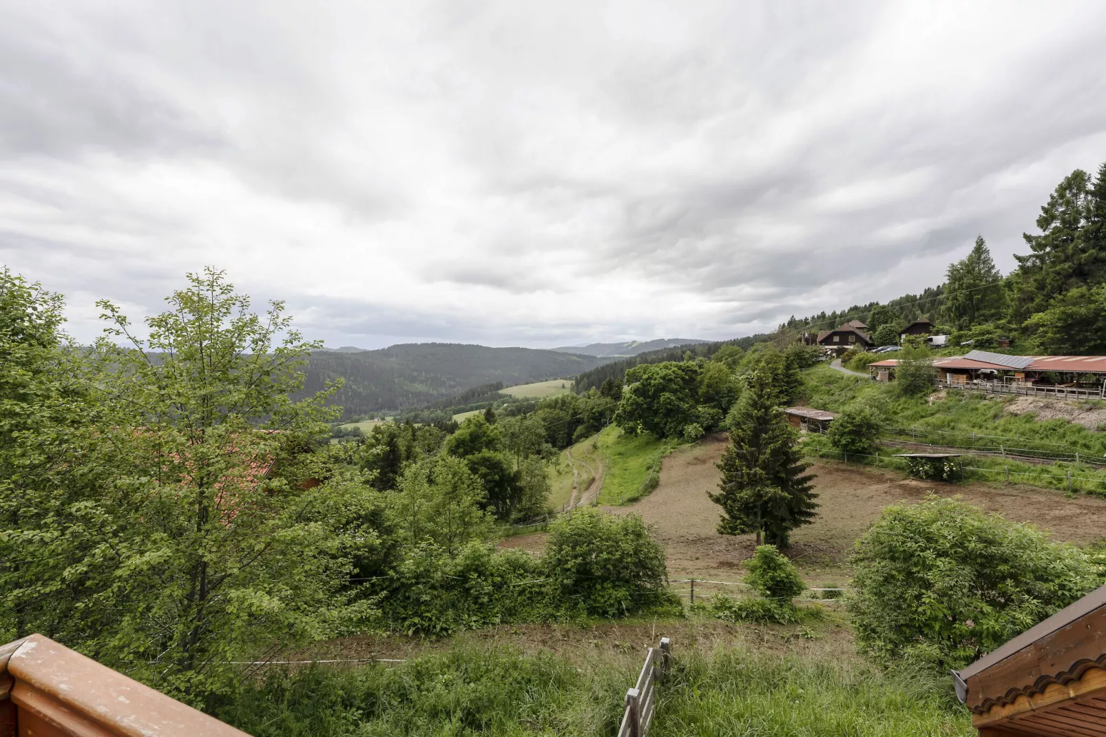 Ferienhaus Karawankenpanorama-Uitzicht zomer