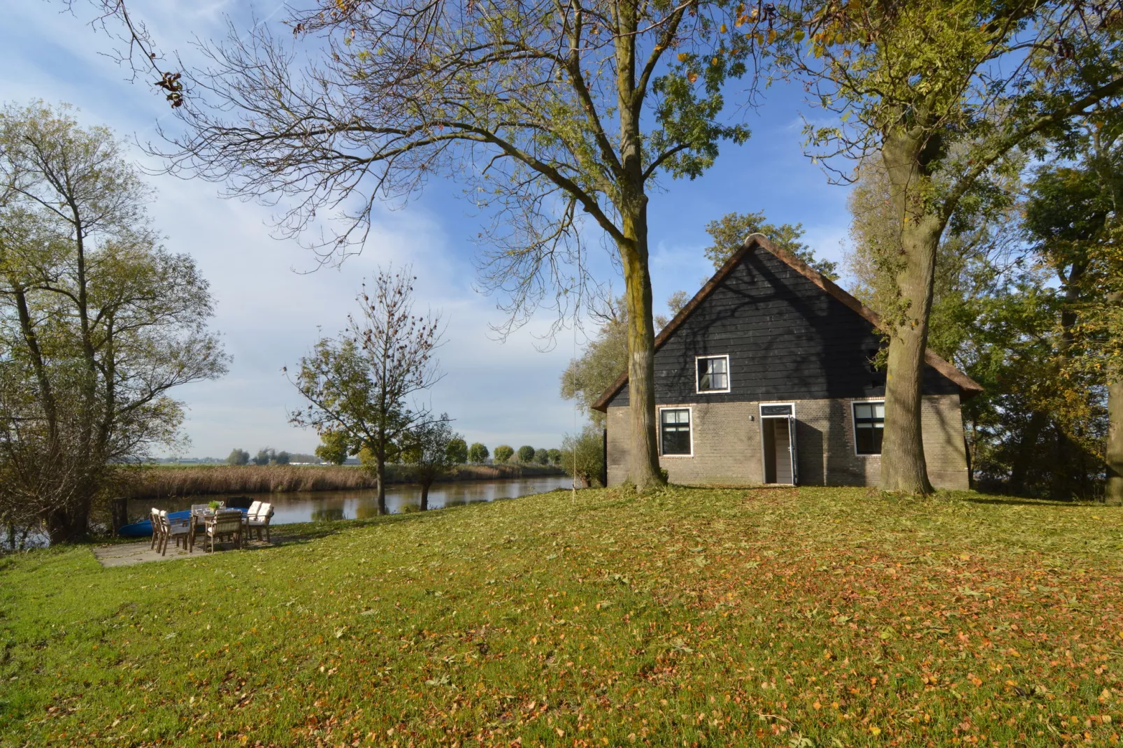 Het Biesbosch huisje-Buitenkant zomer