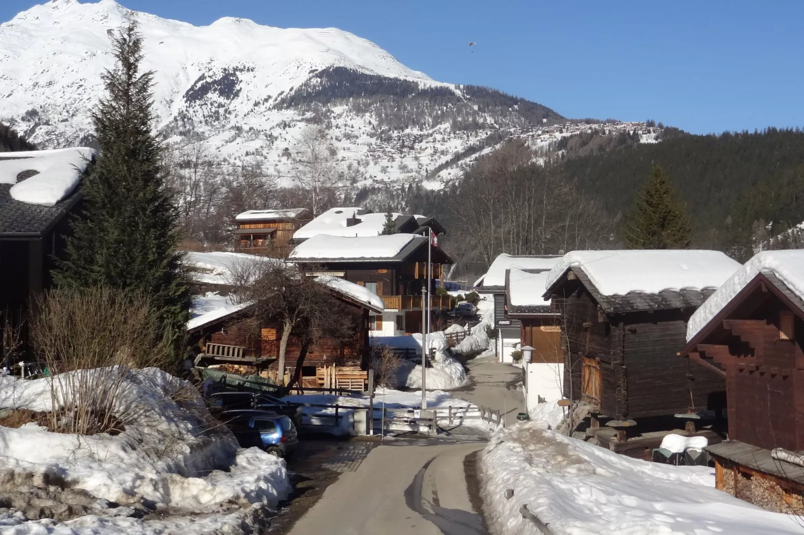 Chalet Rivendell-Gebied winter 1km