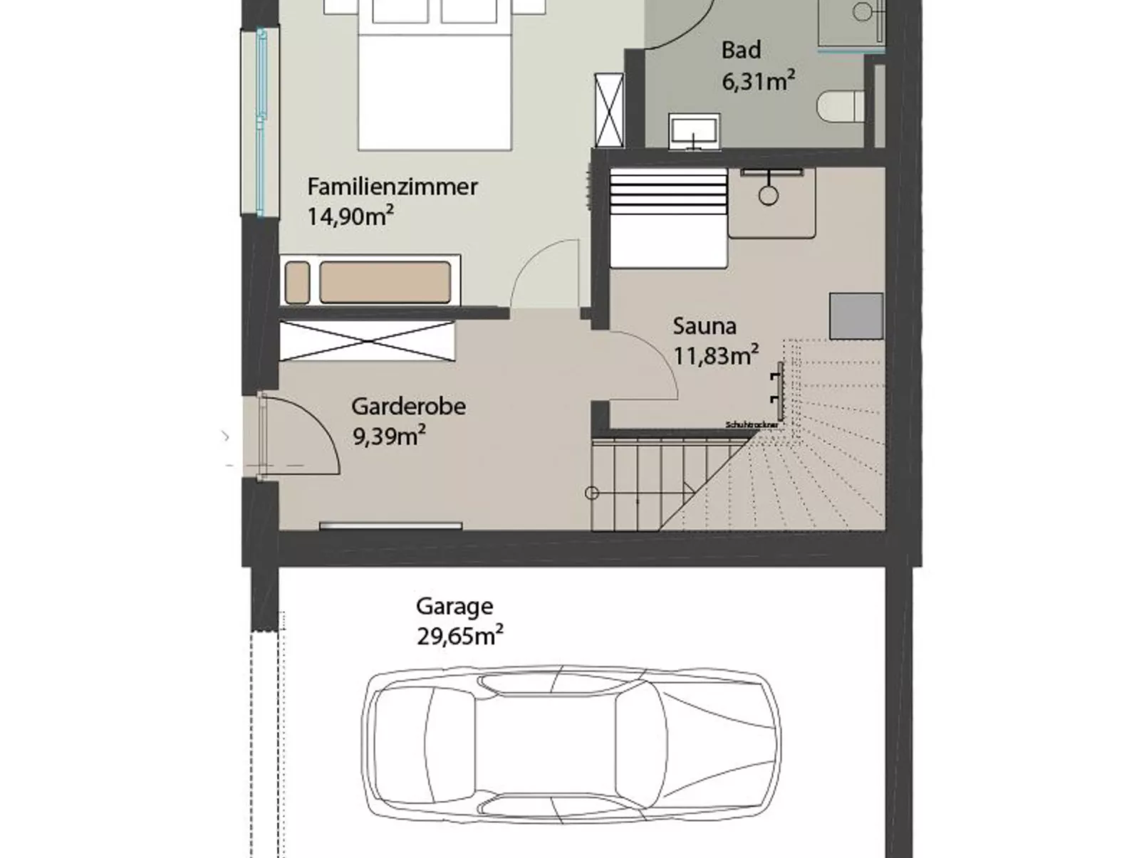 Für 11 Personen mit Sauna oder IR-Sauna-Binnen