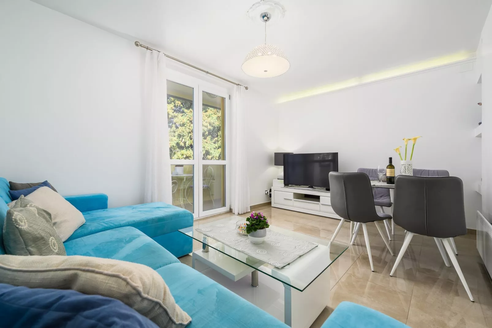 Premium apartment Peschiera Porec-Woonkamer