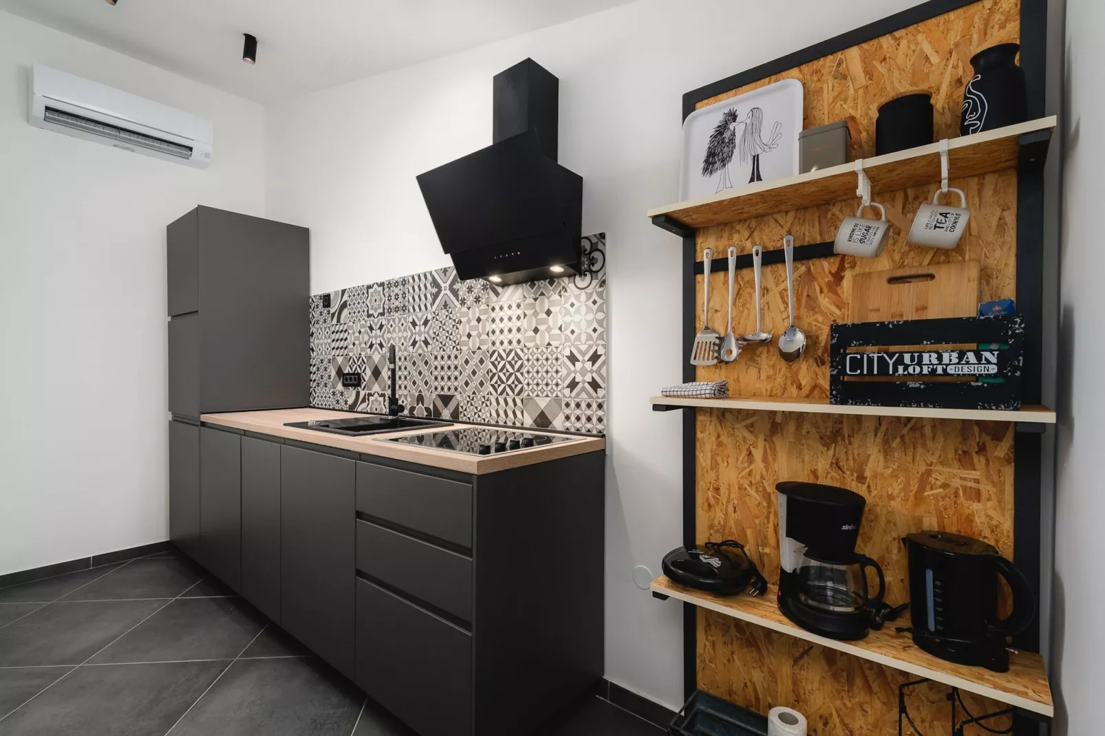 Apartment Urban Black-Keuken