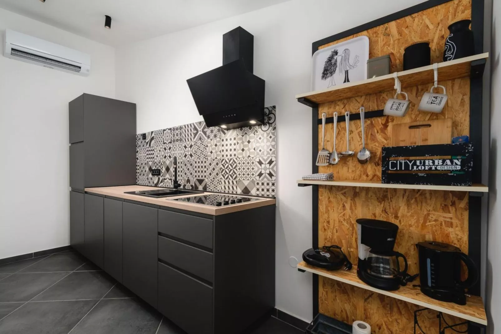 Apartment Urban Black-Keuken