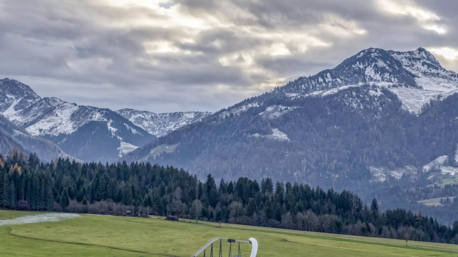 Berg und Blüte II-Uitzicht winter