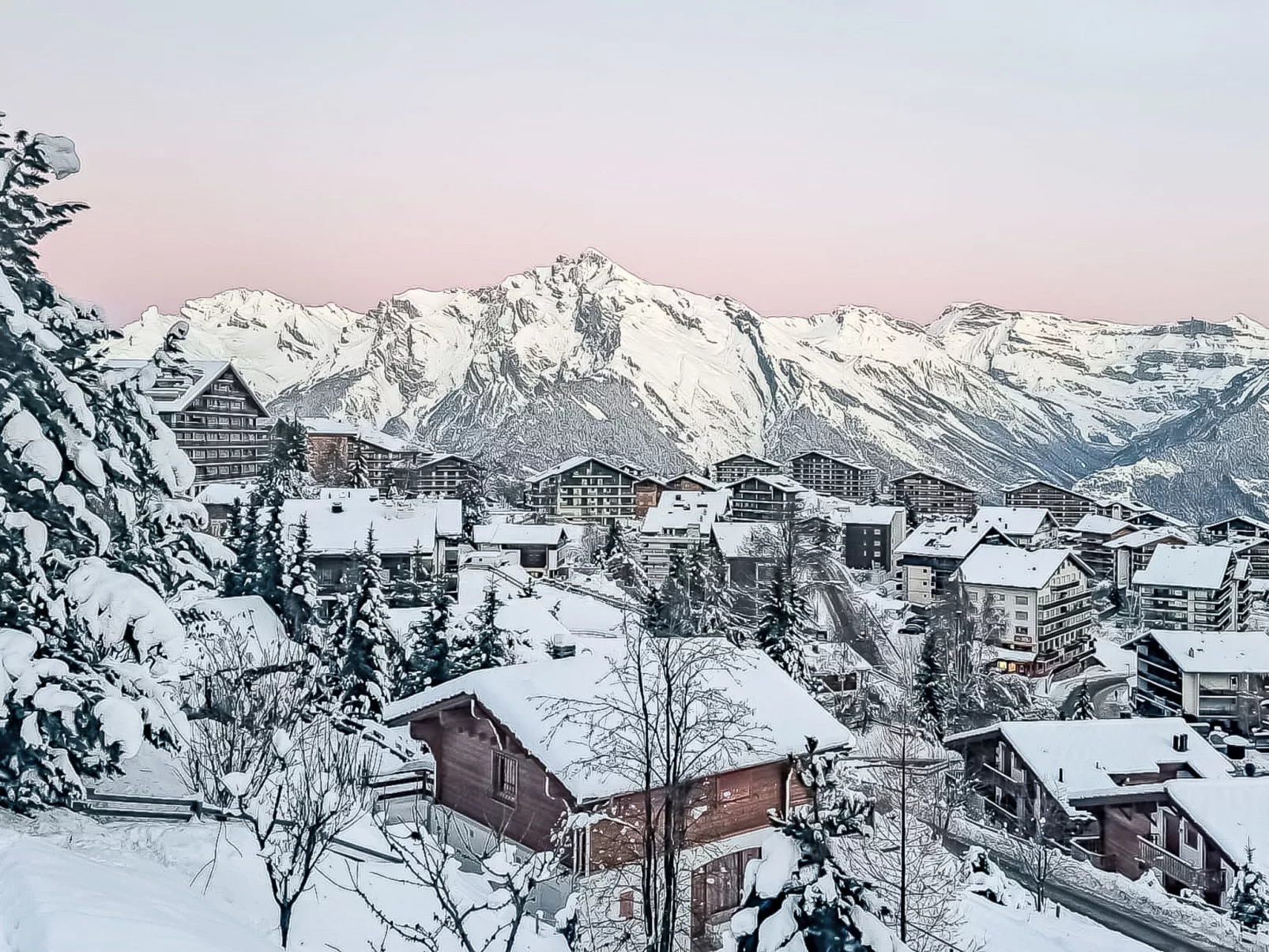 Swiss Alps view Aiglon H2-Omgeving