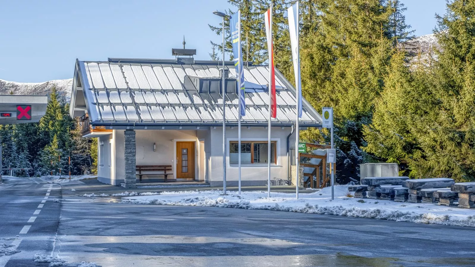 Haus Filzstein-Exterieur winter