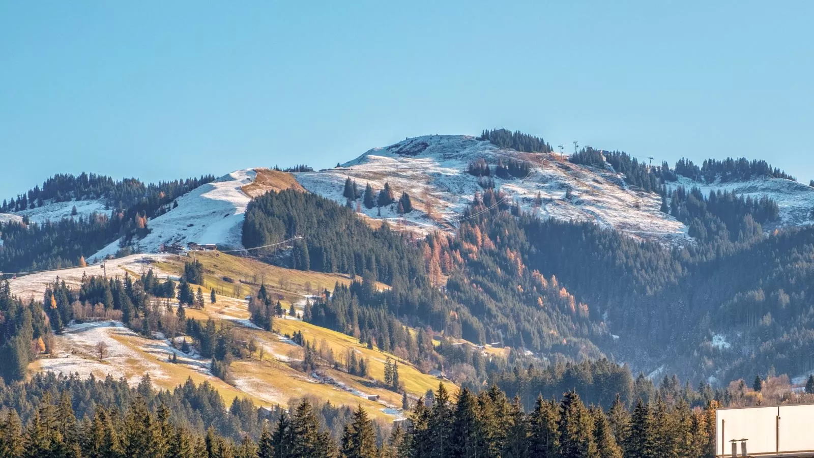 Chalet Staffner unten-Uitzicht winter