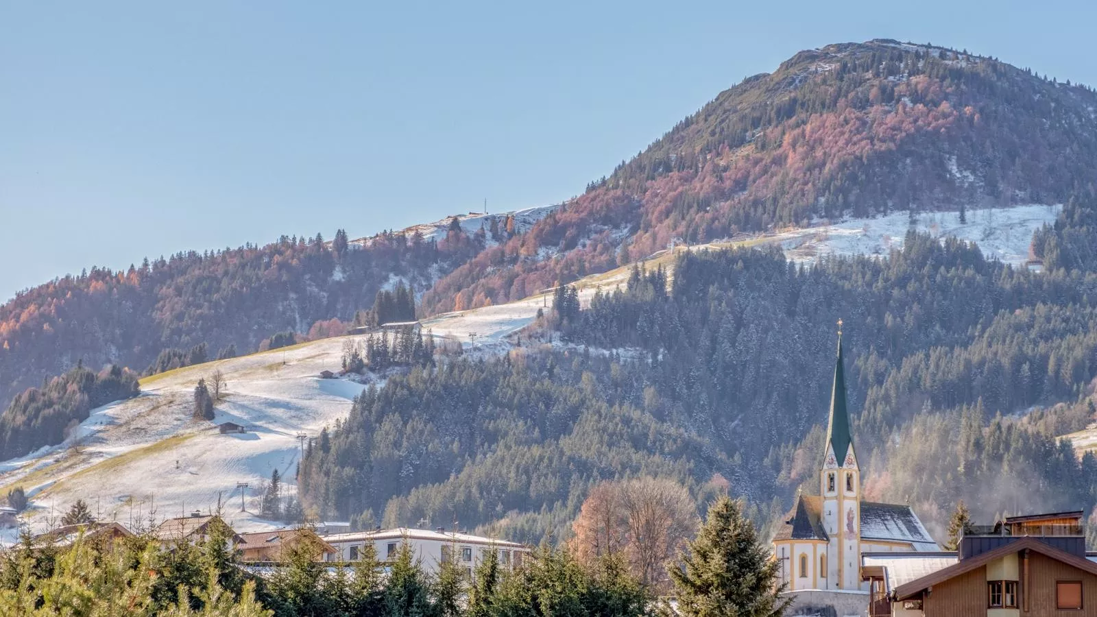 Chalet Staffner unten-Uitzicht winter