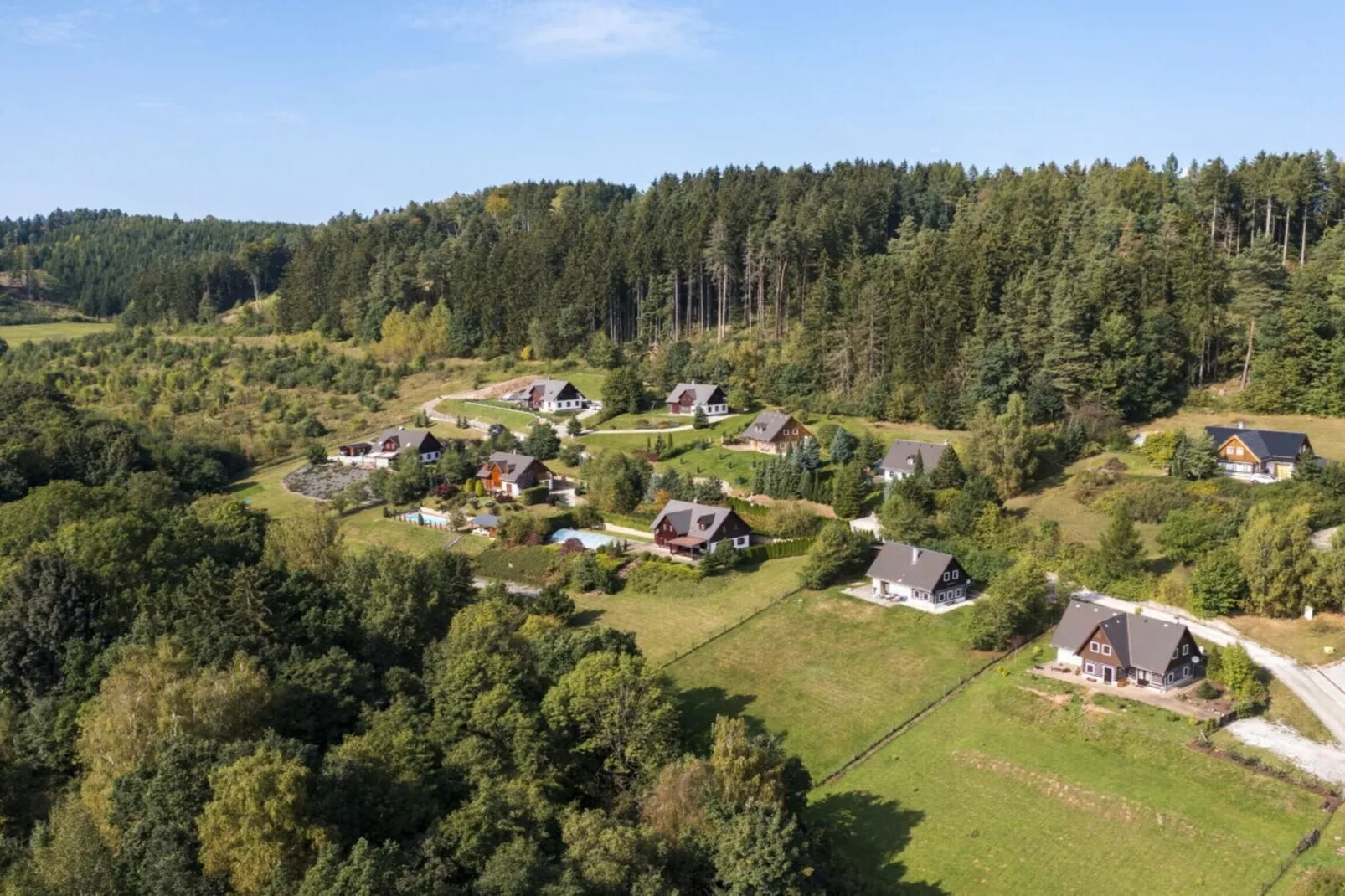 Villa-Gebieden zomer 1km