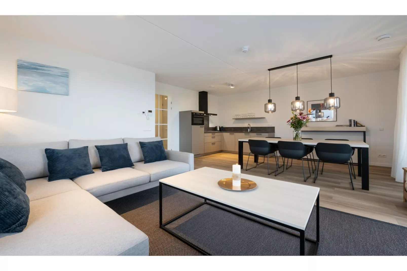 Harbour Loft 1G -uitzicht jachthaven-Woonkamer