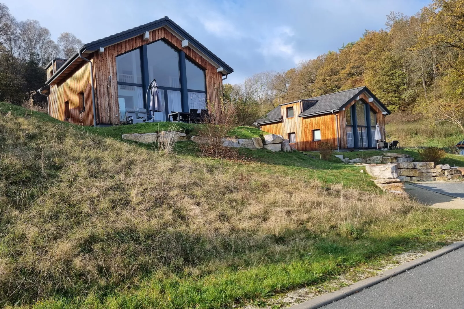 Feriendorf an der Therme Obernsees-Exterieur winter