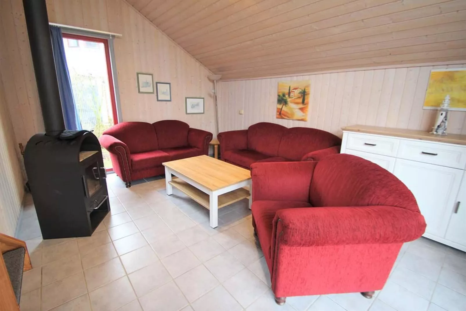 FH Wildgans Comfort mit Sauna & Kaminofen 81 qm 179-Woonkamer