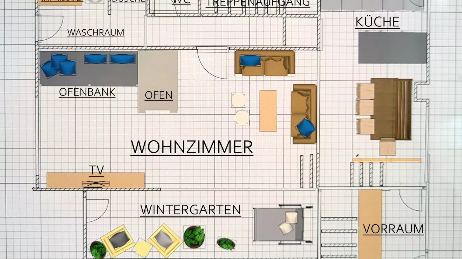 Chalet im Wald-Plattegrond