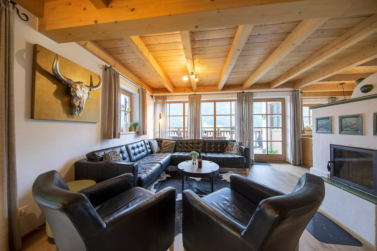 Schöneben Chalet  Hohe Tauern Blick-Woonkamer