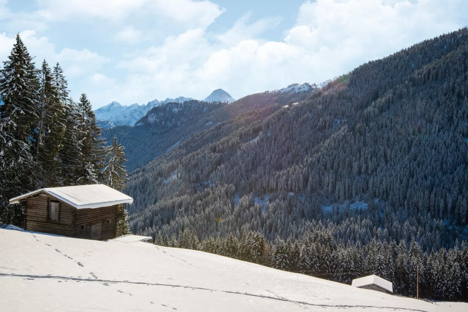 Almhütte Nase-Gebied winter 1km