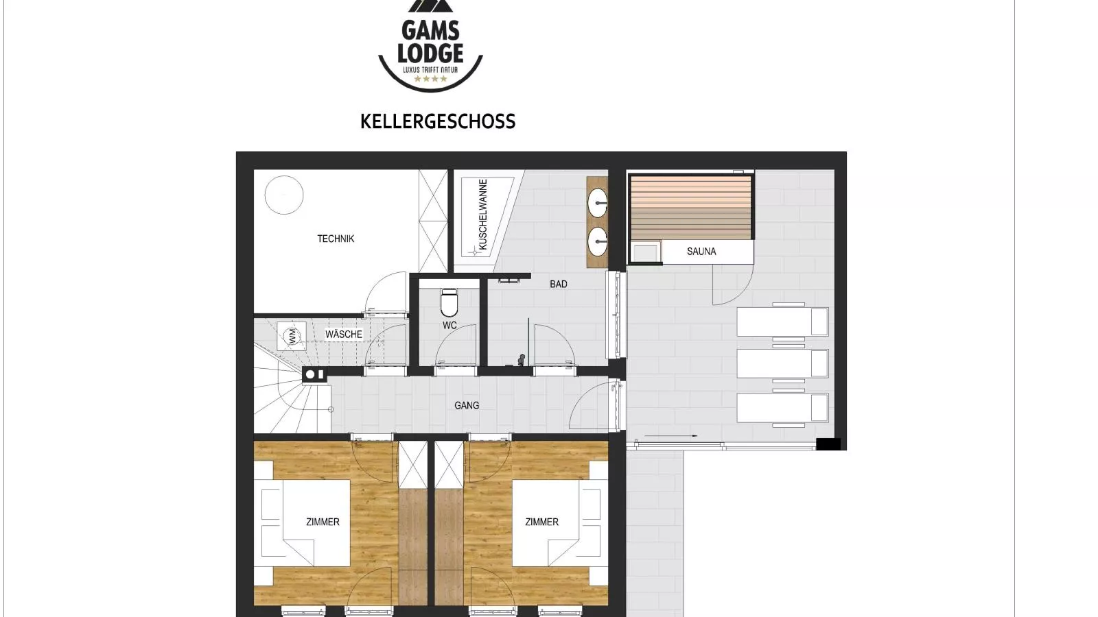 Gamslodge-Plattegrond