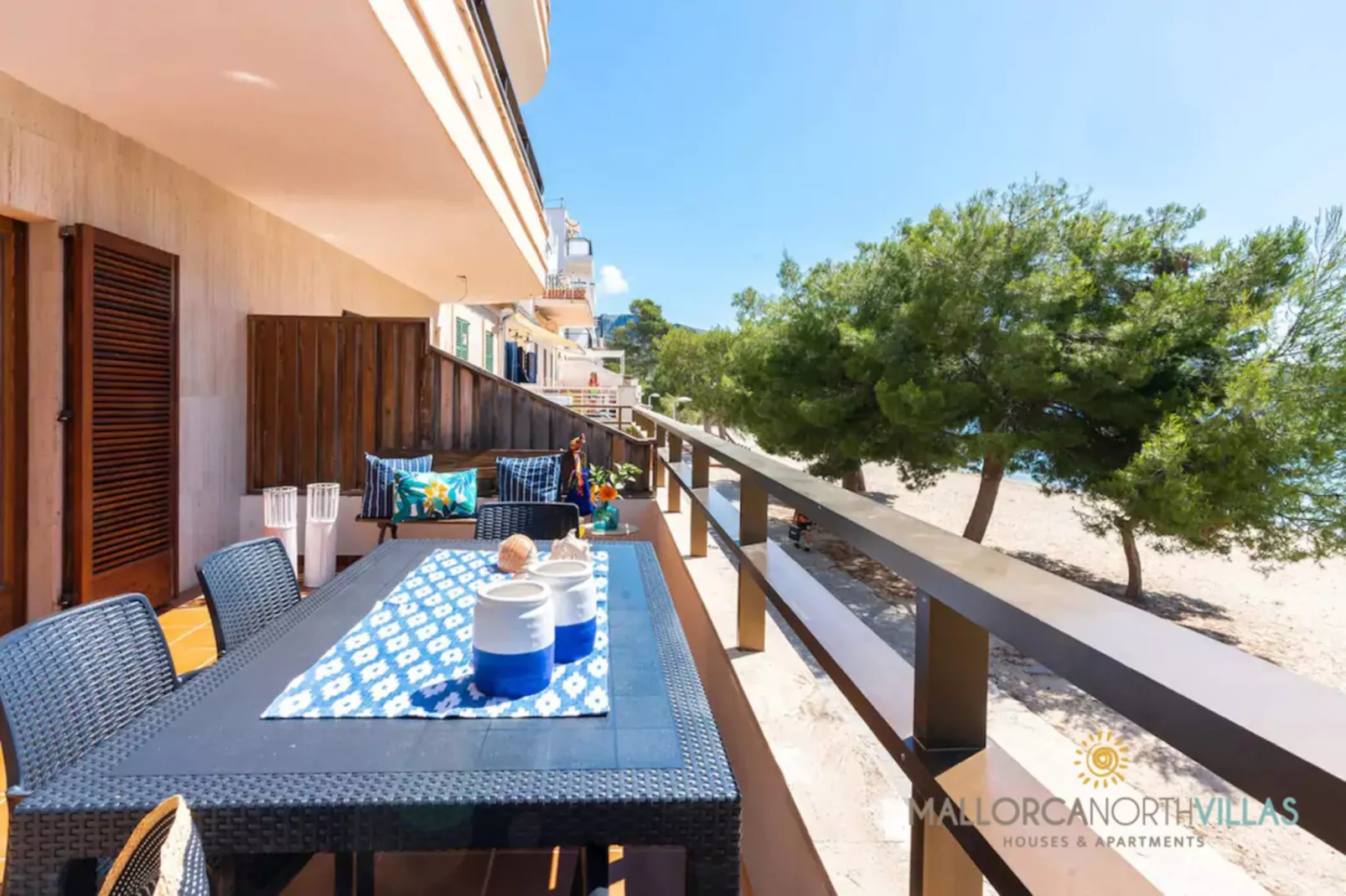 Apartamento Voramar I : Primera Línea en Pine Walk-Terrasbalkon