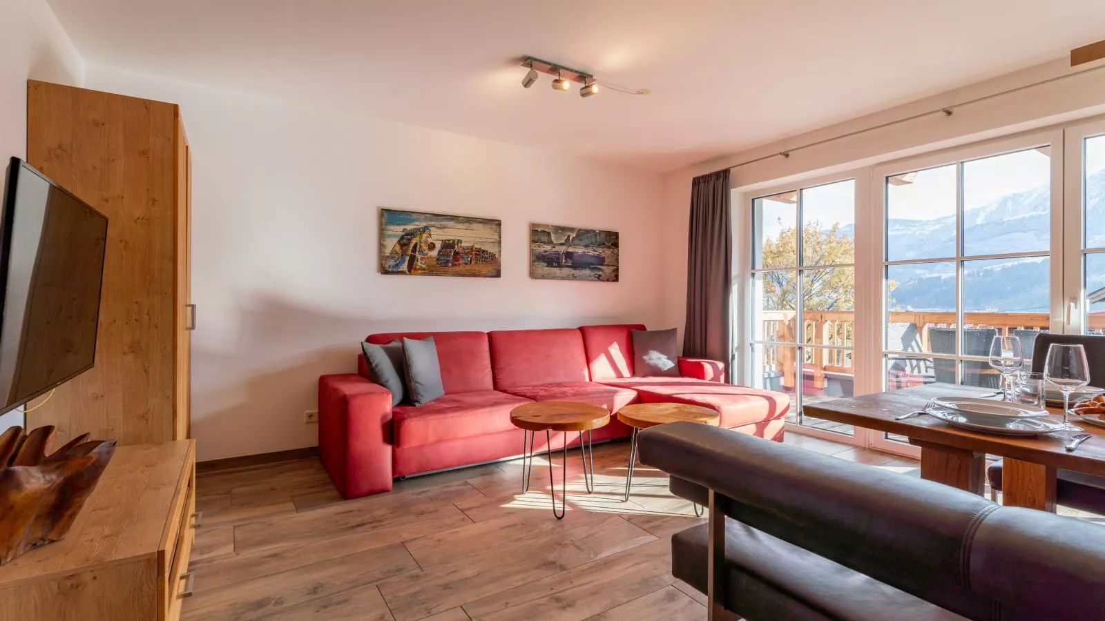 Tauern Suites Mitterwirt TOP 211-Woonkamer