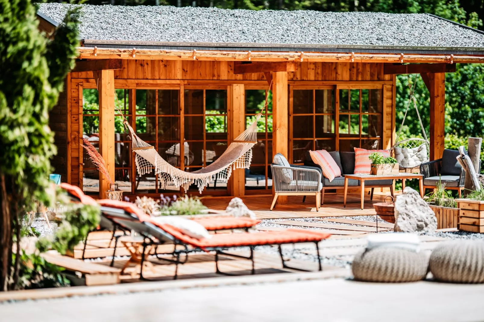 Chalet Gamsglück in Waidring-Tuinen zomer