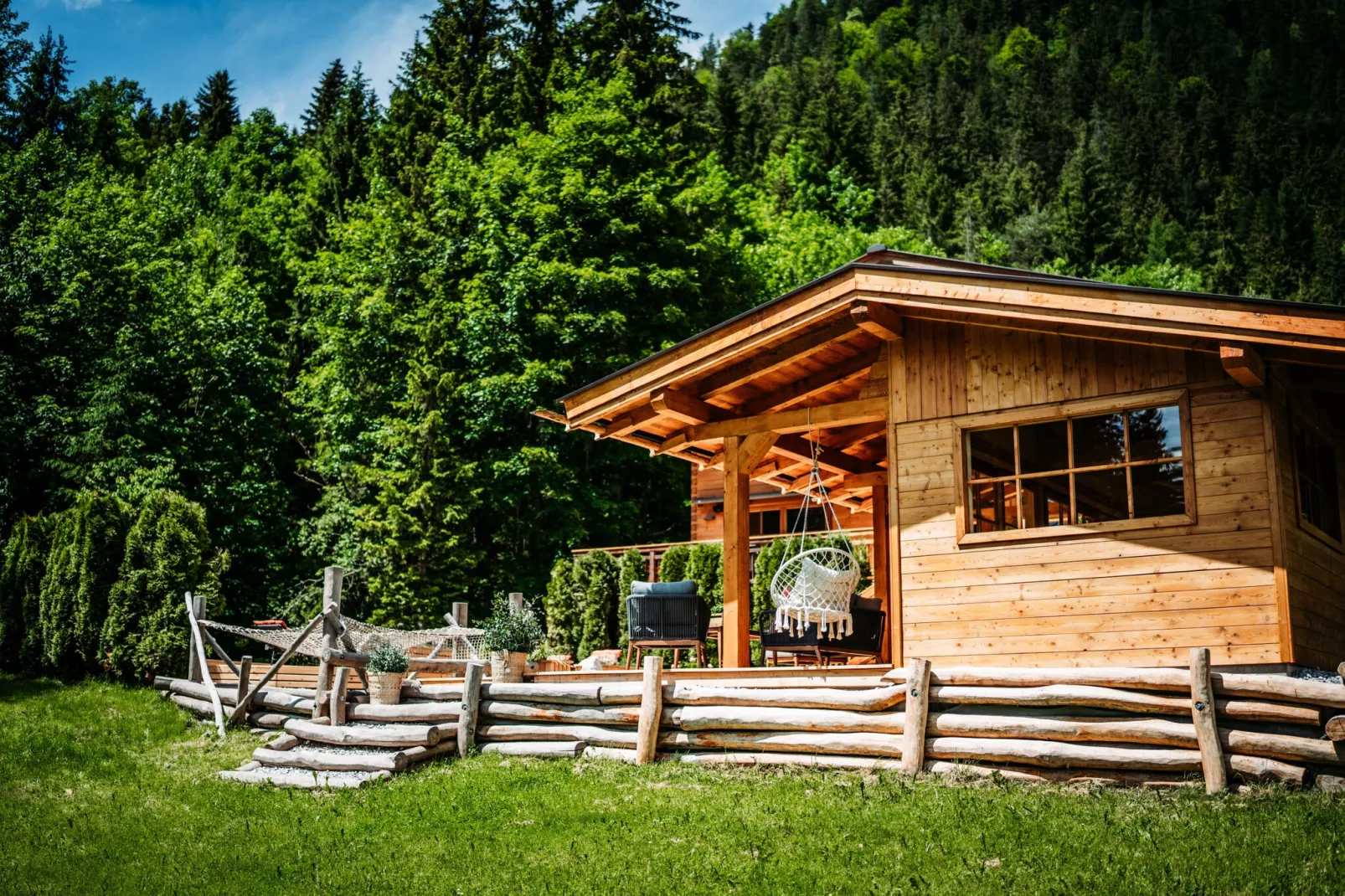 Chalet Gamsglück in Waidring-Tuinen zomer