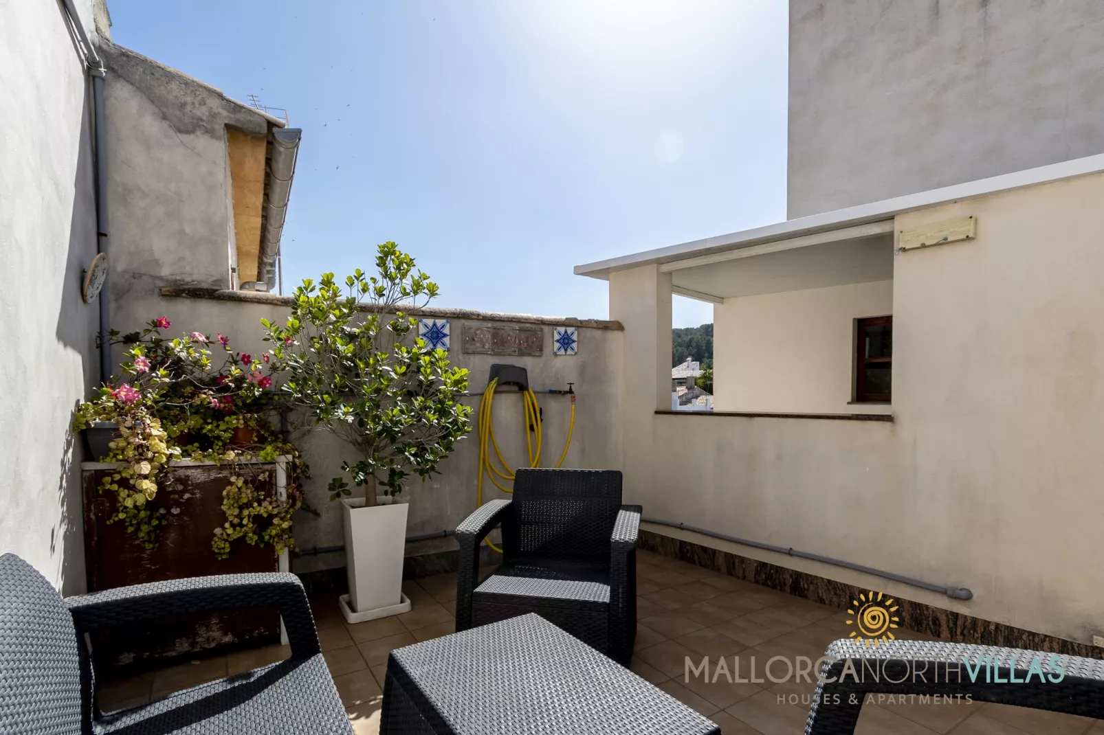 Casa Guillermo Bonita Casa de Pueblo en Pollensa-Terrasbalkon