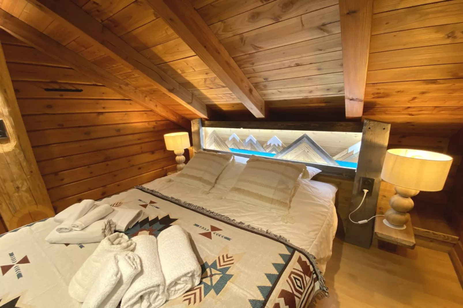 LE GRIZZLY Chalet en bois au calme-Slaapkamer