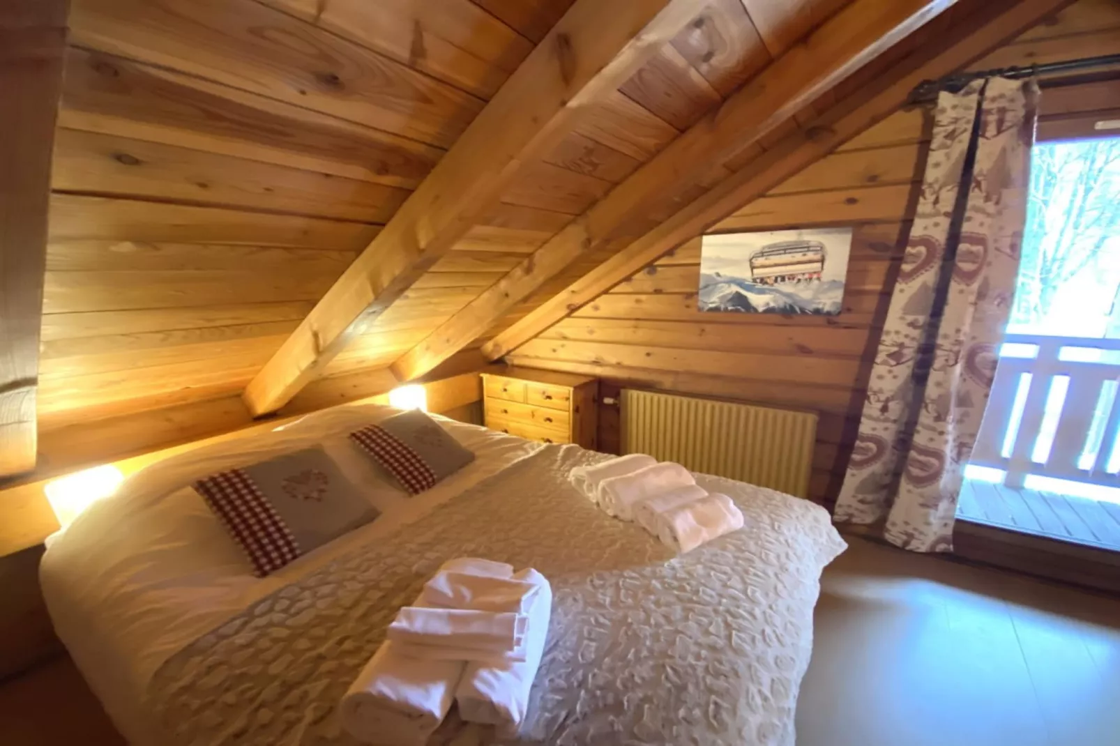 LE SKIEUR  Chalet en bois-Slaapkamer