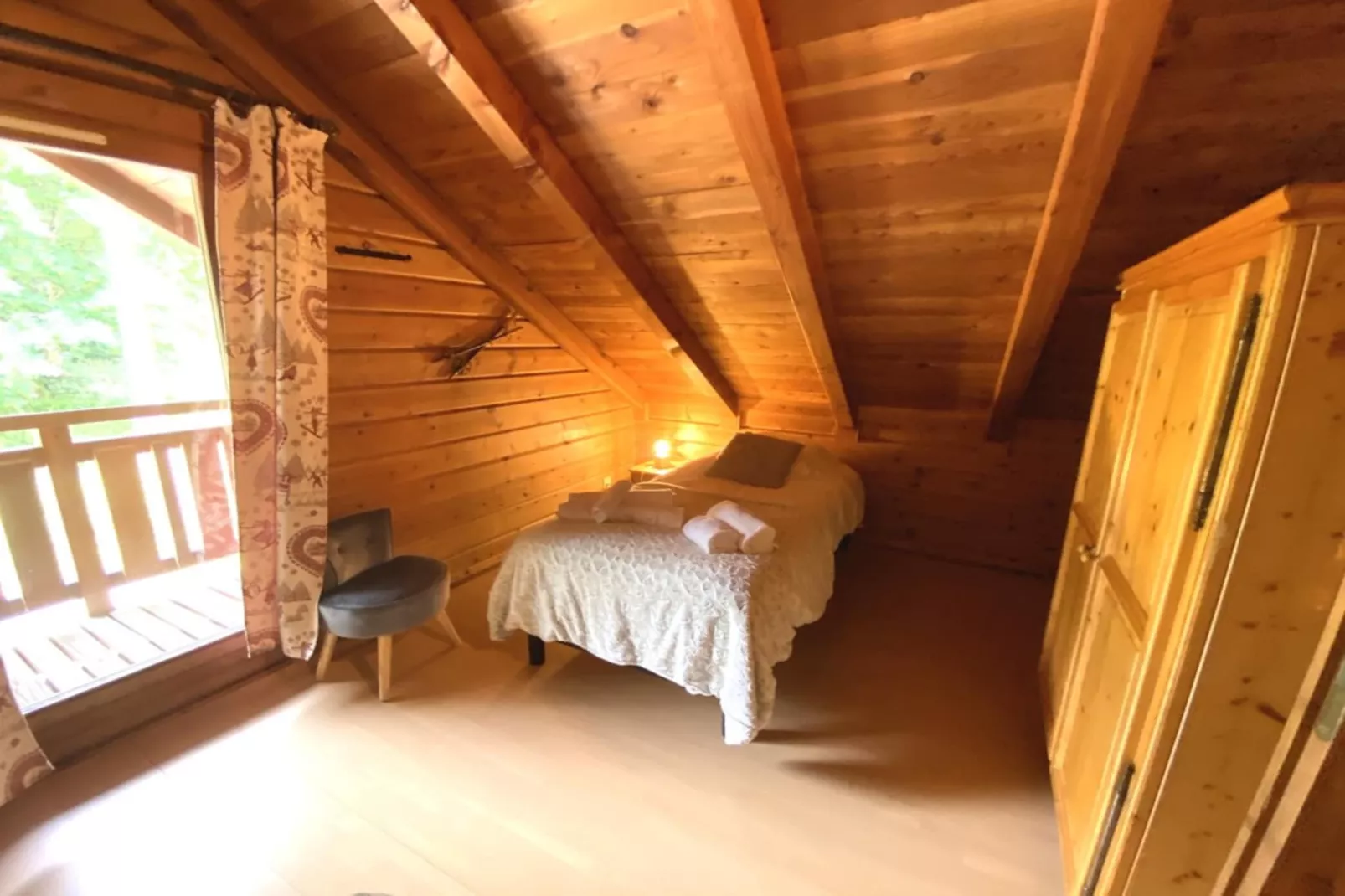 LE SKIEUR  Chalet en bois-Slaapkamer