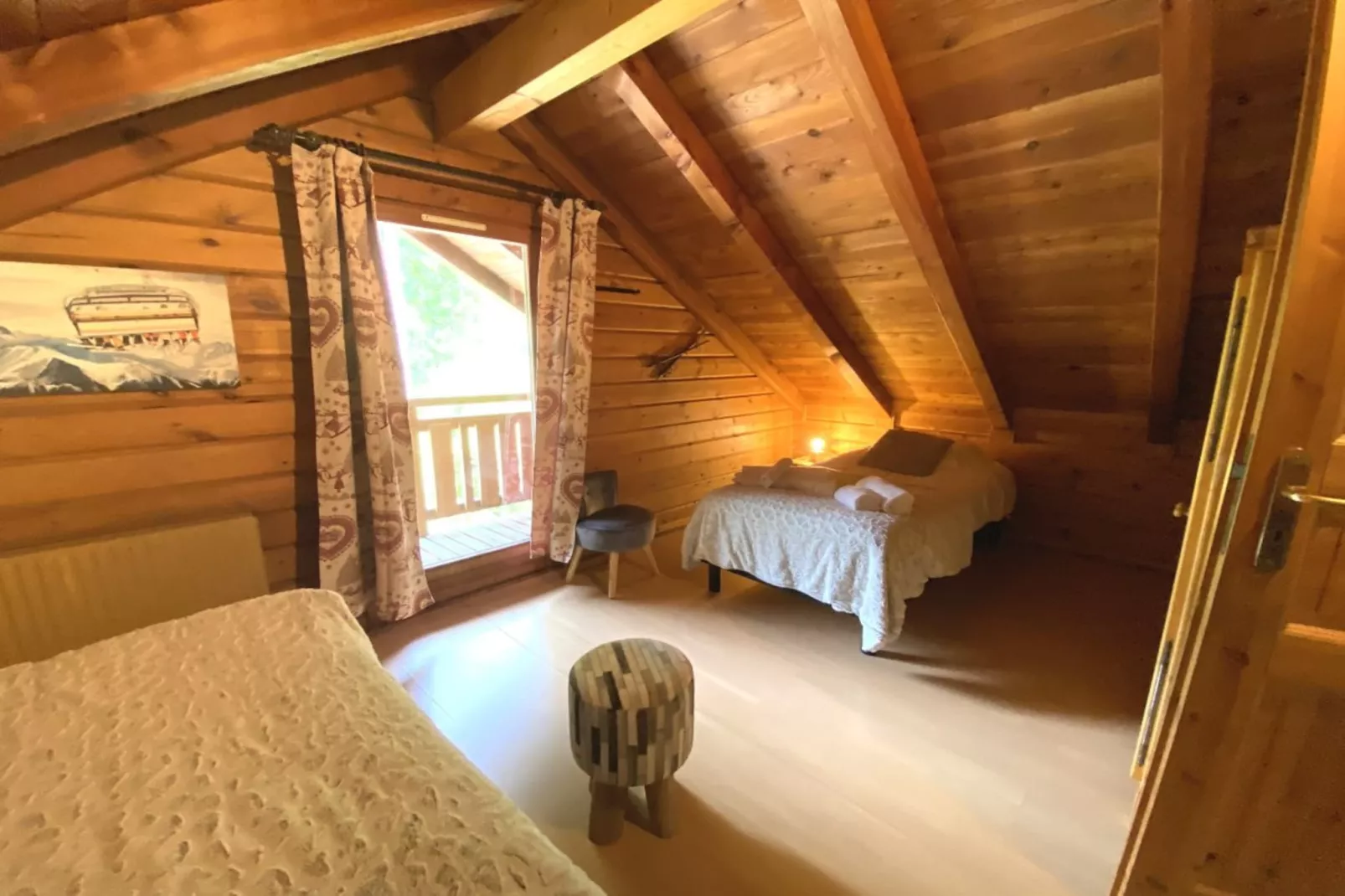 LE SKIEUR  Chalet en bois-Slaapkamer