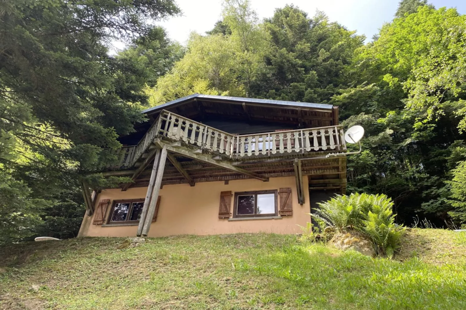 LE TRAPPEUR  Chalet en bois vue montagne-Buitenlucht