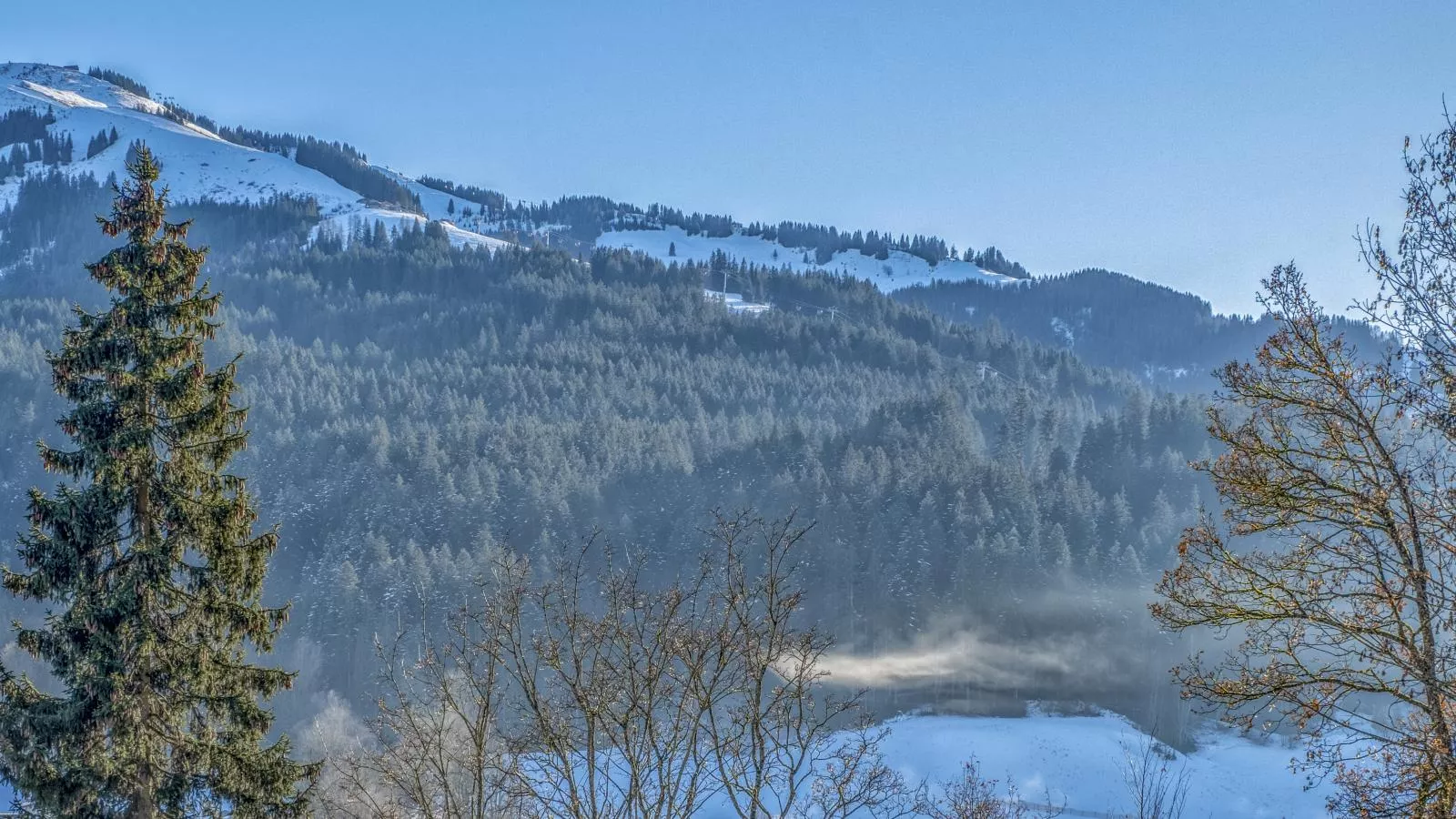 Kitz Hills Chalet Mondschein-Uitzicht winter