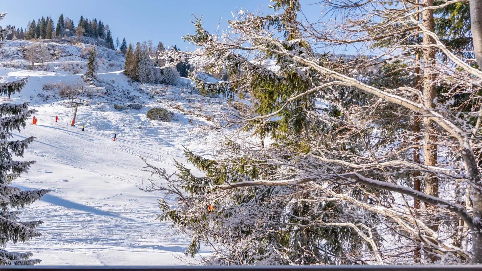 Zirbenlodge Sonnenalpe Nassfeld-Uitzicht winter