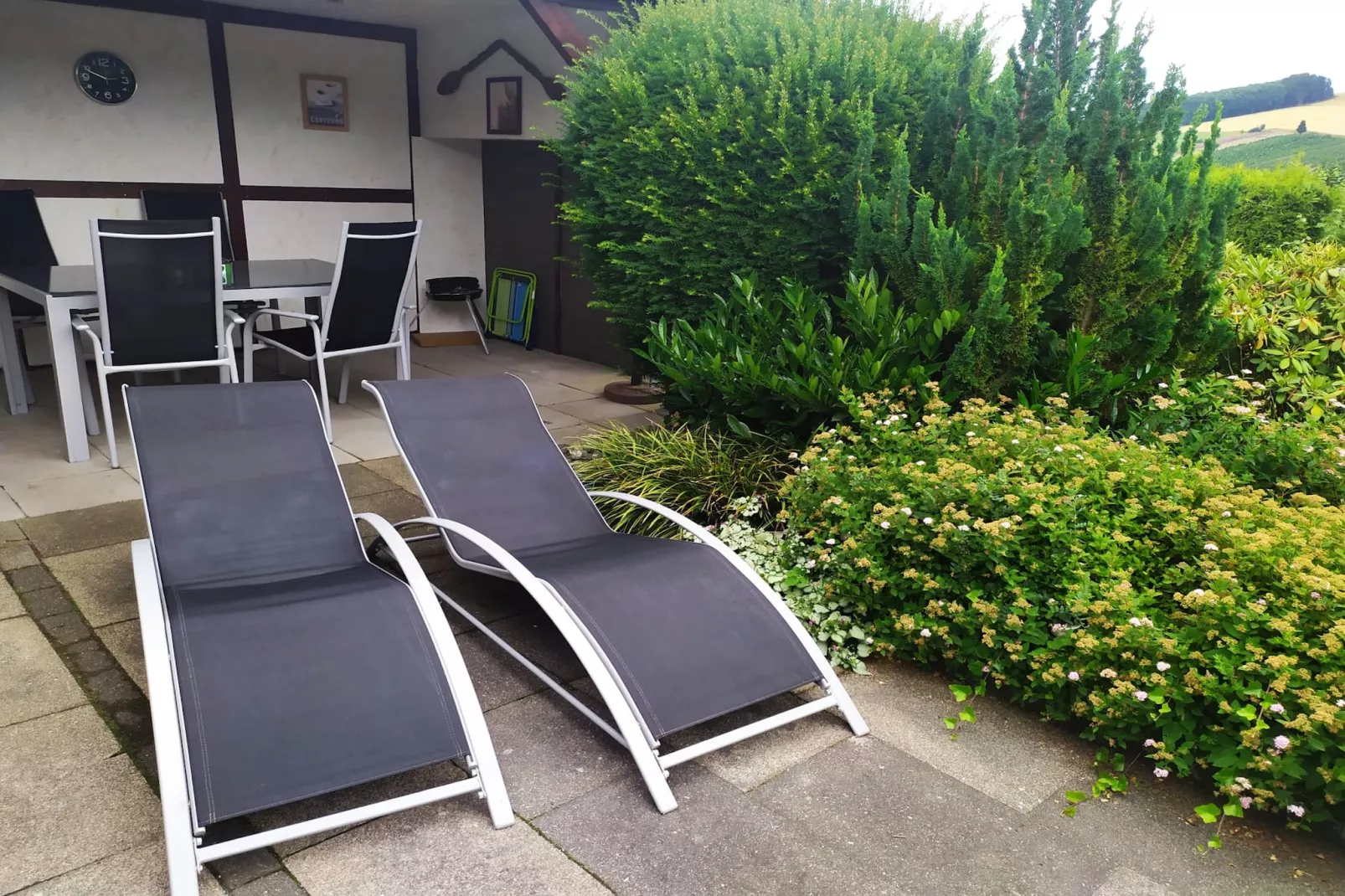 Vakantiehuis aan het Hennermeer met terras-Terrasbalkon