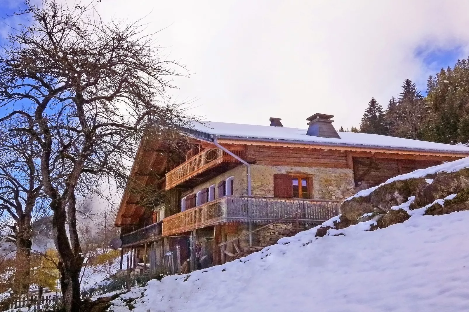 Chalet Petit Châtel-Exterieur winter