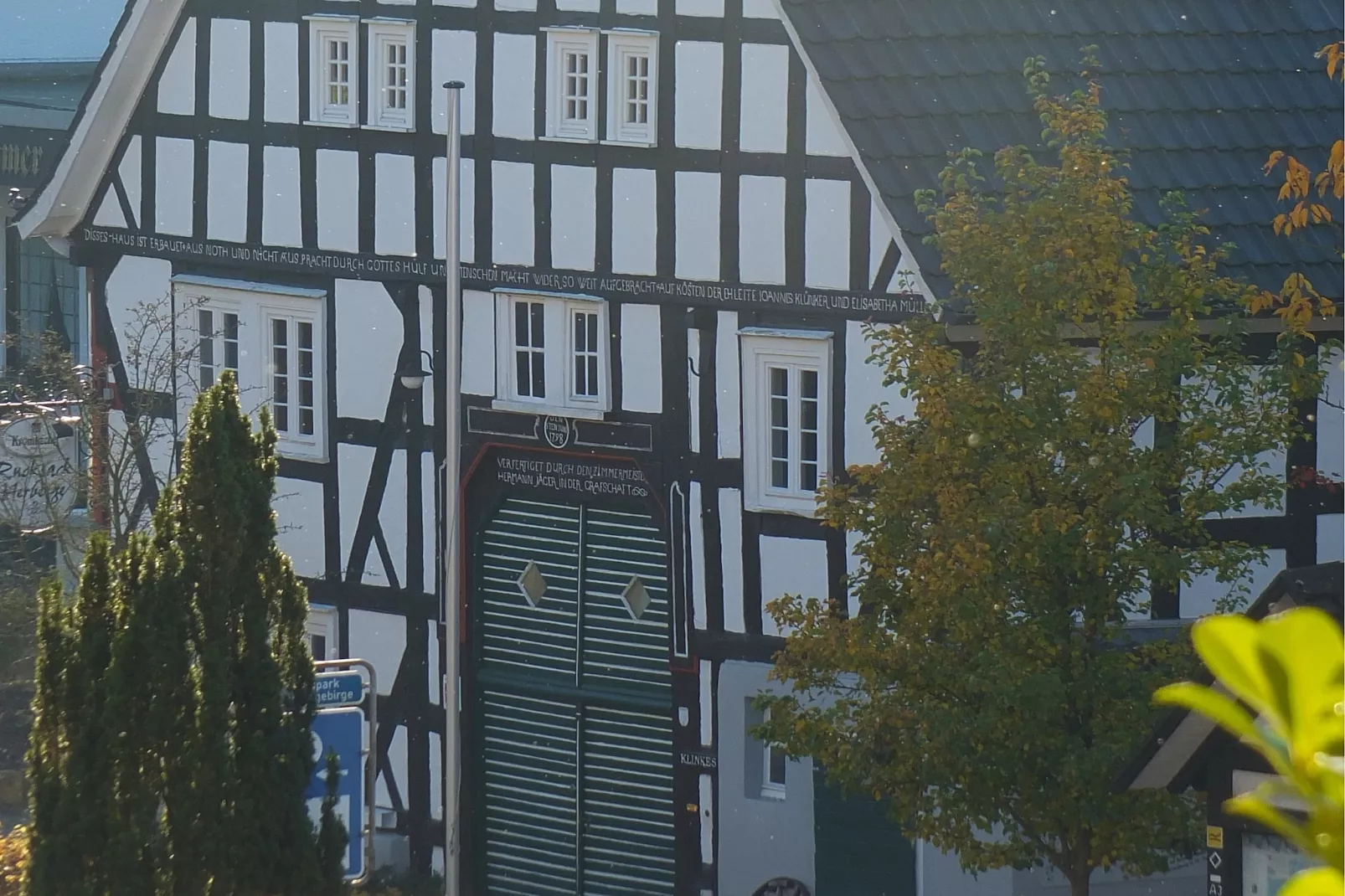 Rucksackherberge am Rothaarsteig-Buitenkant zomer