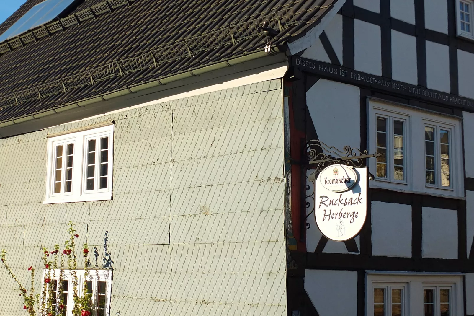 Rucksackherberge am Rothaarsteig-Buitenkant zomer